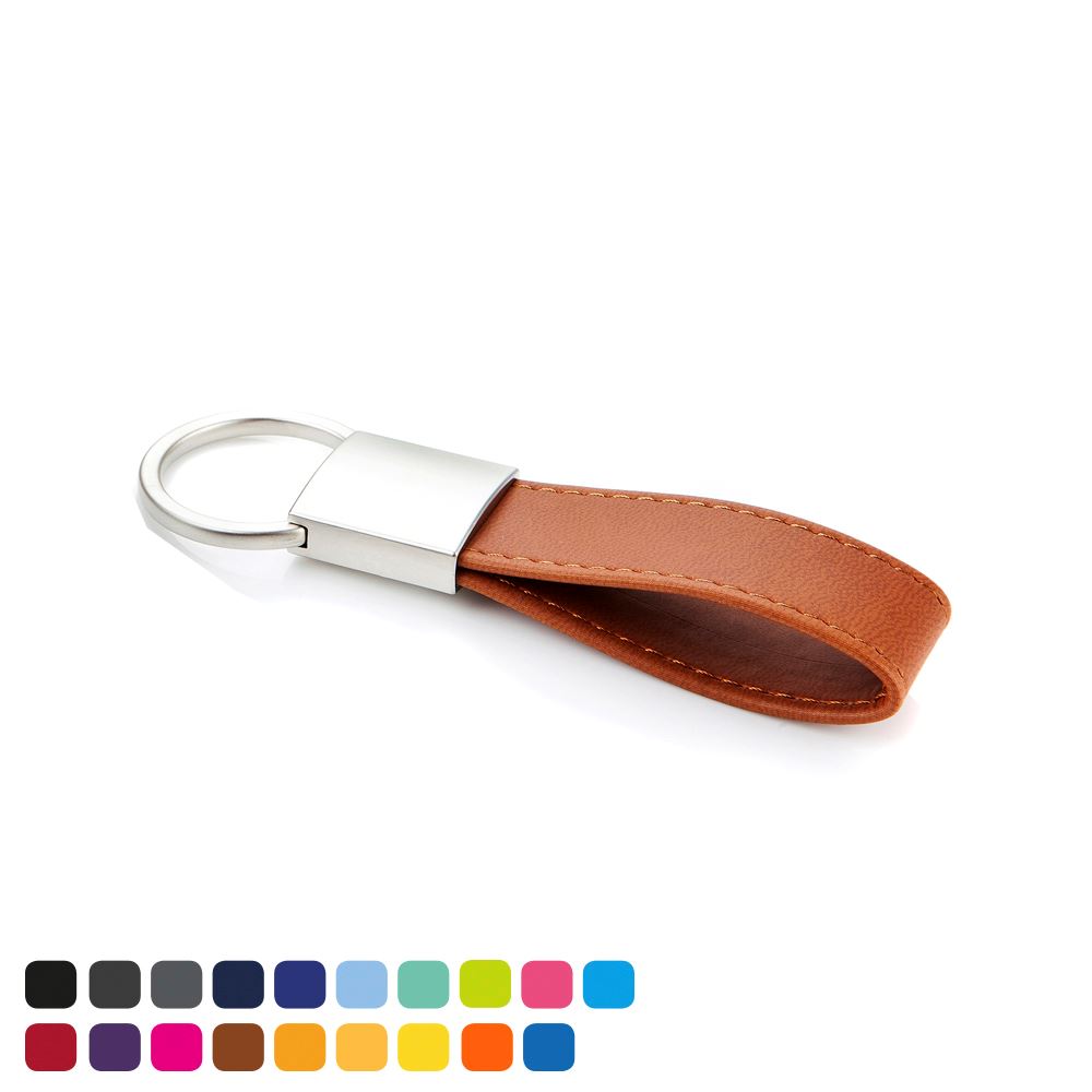Deluxe Mini Loop Key Fob with a Twist Action Ring in Soft Touch Vegan ...
